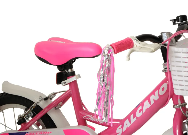 Salcano Cherry 14 Inch Wheel Kids Bike Pink and White-5